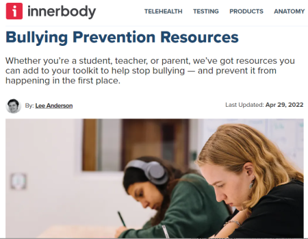 screenshot of Innerbody website