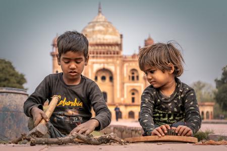 Children in New Delhi